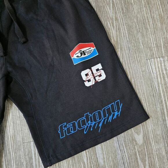 Honda Fleece Shorts Racing Motorcycle JT Team Black Red Wing Logos Men's Large L - Picture 2 of 8